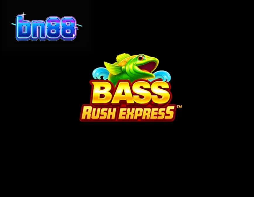 Bass Rush Express স্লট গেমের ইন্টারফেস এবং মাছ ধরার থিম